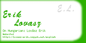 erik lovasz business card